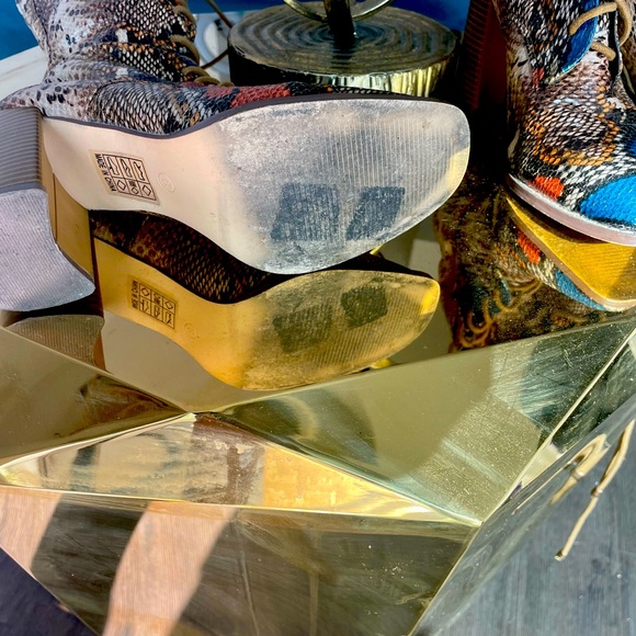 Snakeskin multi color riding boot size 8 - Picture 4 of 7